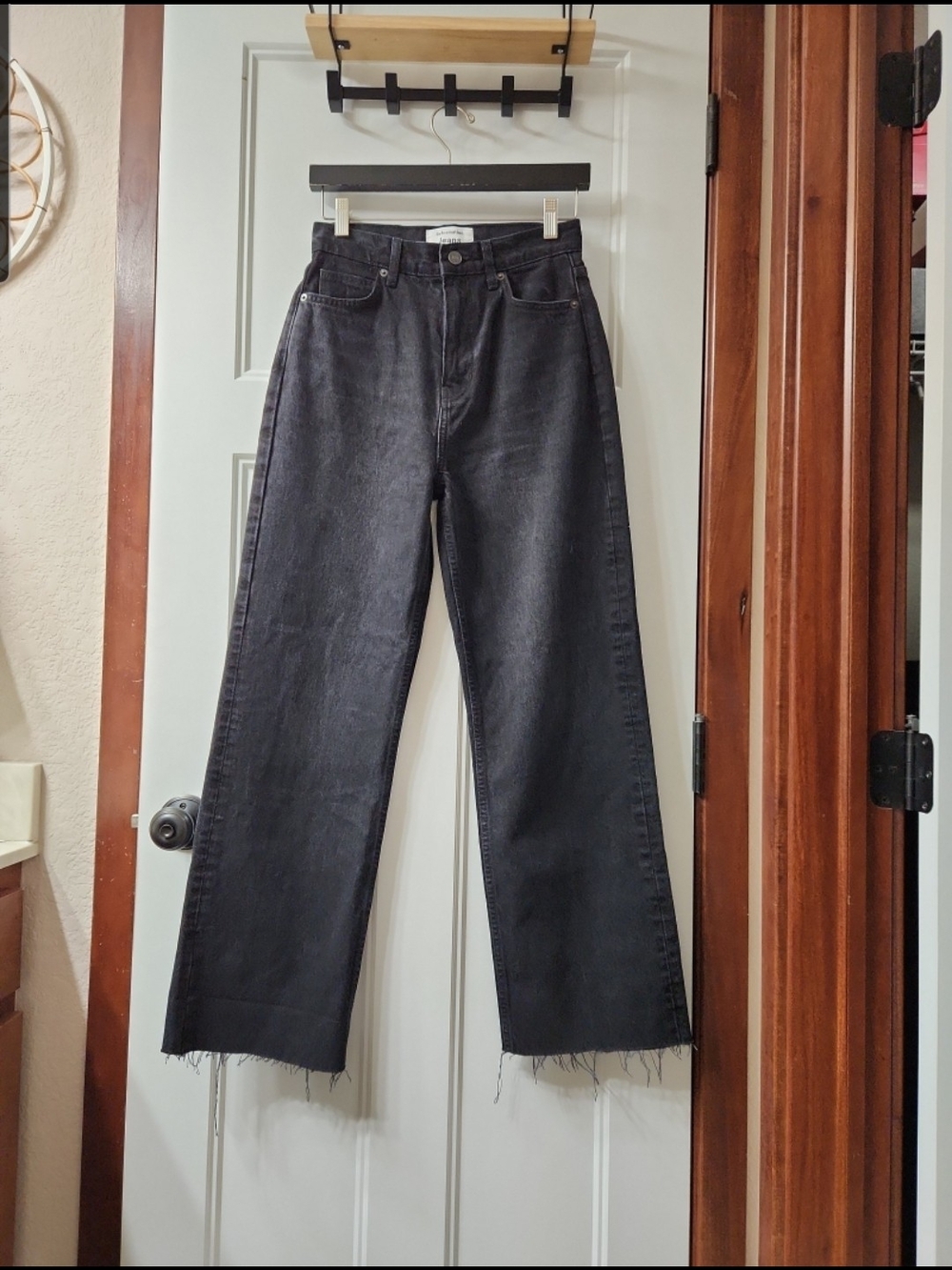 Reformation Black Wide-Leg Jeans